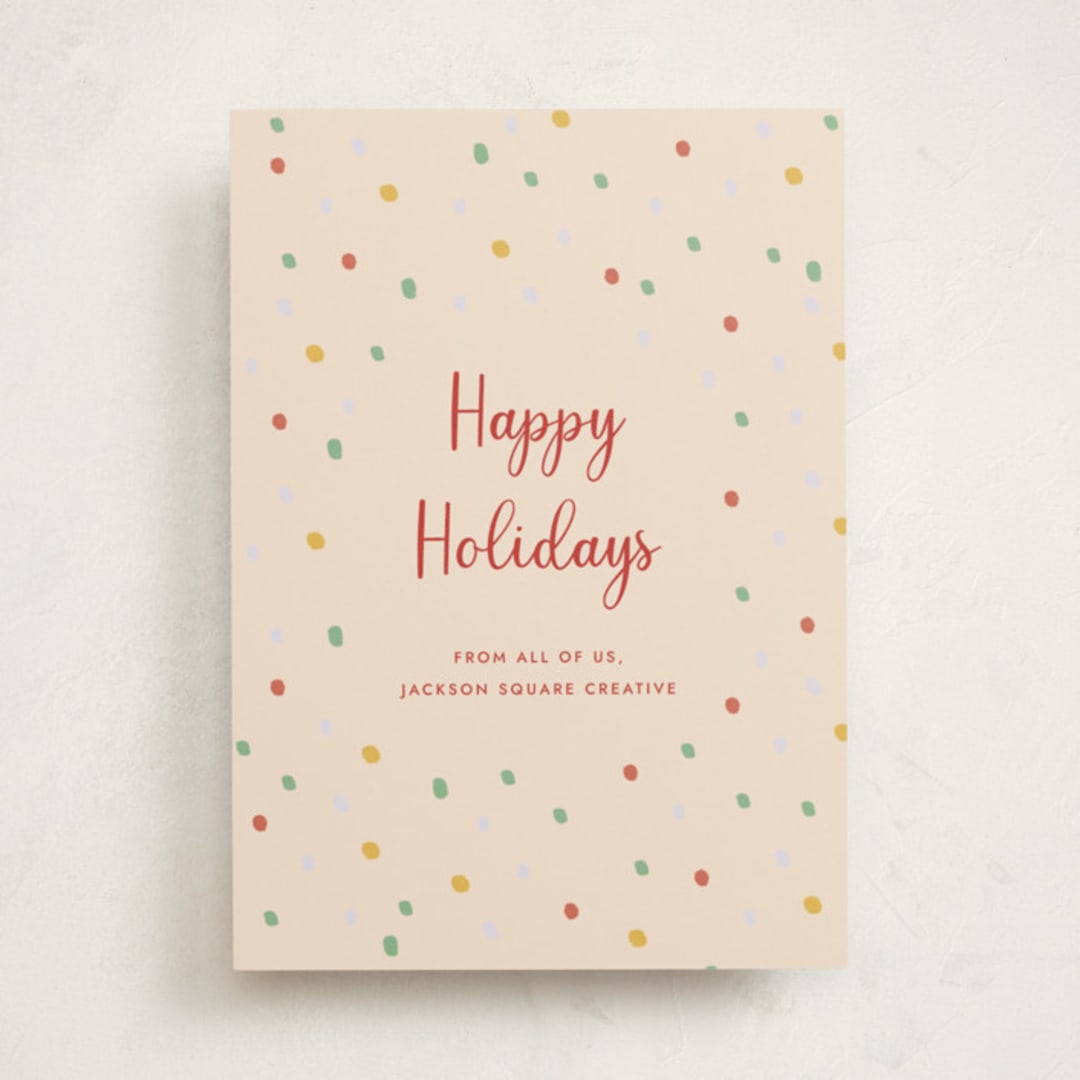 "Happy Dots" - Holiday Cards in Whipped Cream by Ani Somi - Front