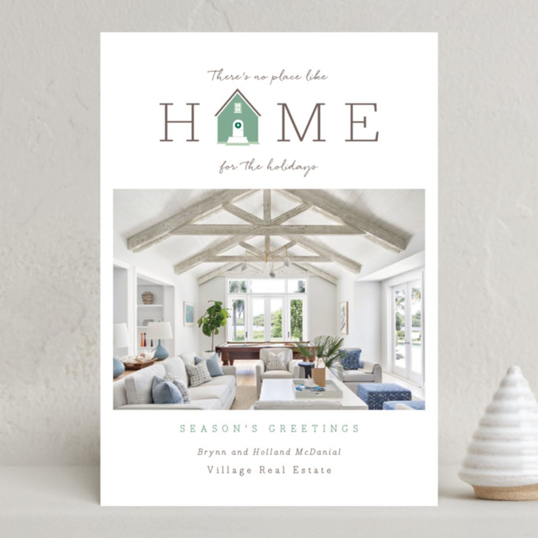 "Home for the Holidays" - Holiday Cards in Woodland Estate by Debb W - Front
