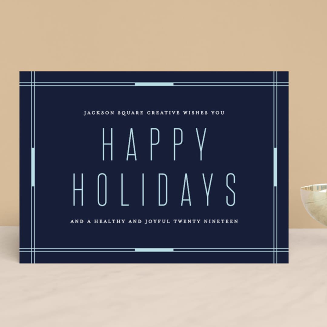 "Holiday Frame" - Holiday Cards in Juniper Berry by Lehan Veenker - Front