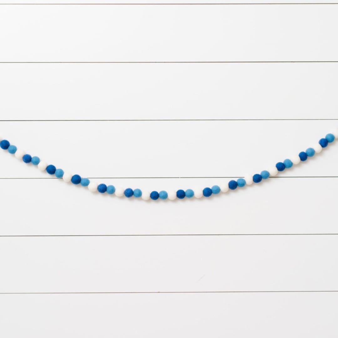 "Festival of Lights Felt Ball Garland" - Garlands in multicolor by aubry bennion