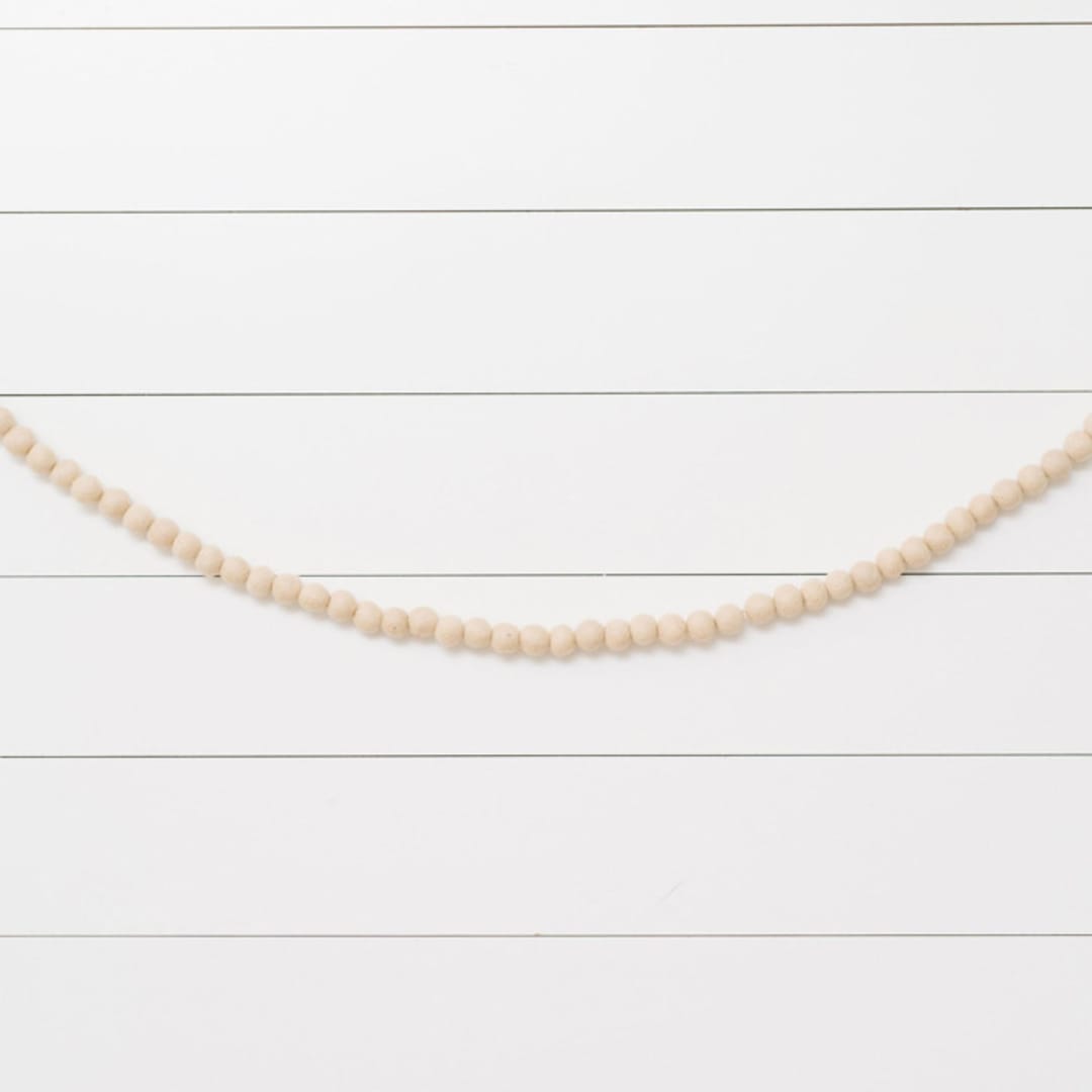 "Hygge Felt Ball Garland" - Garlands in beige by aubry bennion