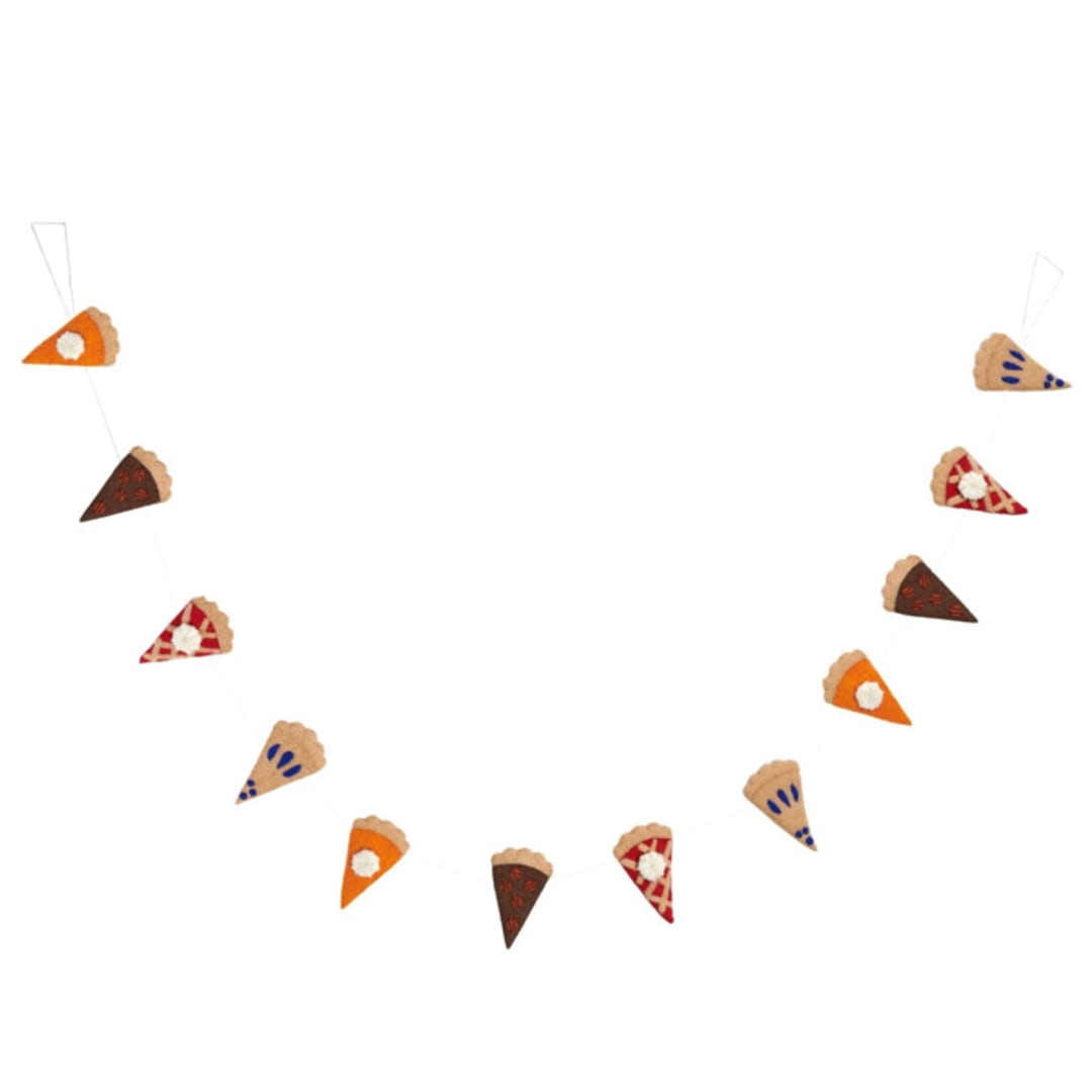 "Felt Pie Garland" - Garlands in multicolor by Global Goods Partners
