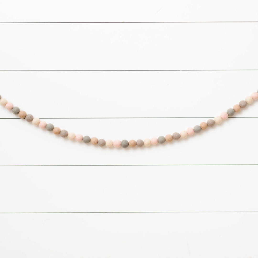"Tinsel Felt Ball Garland" - Garlands in multicolor by aubry bennion