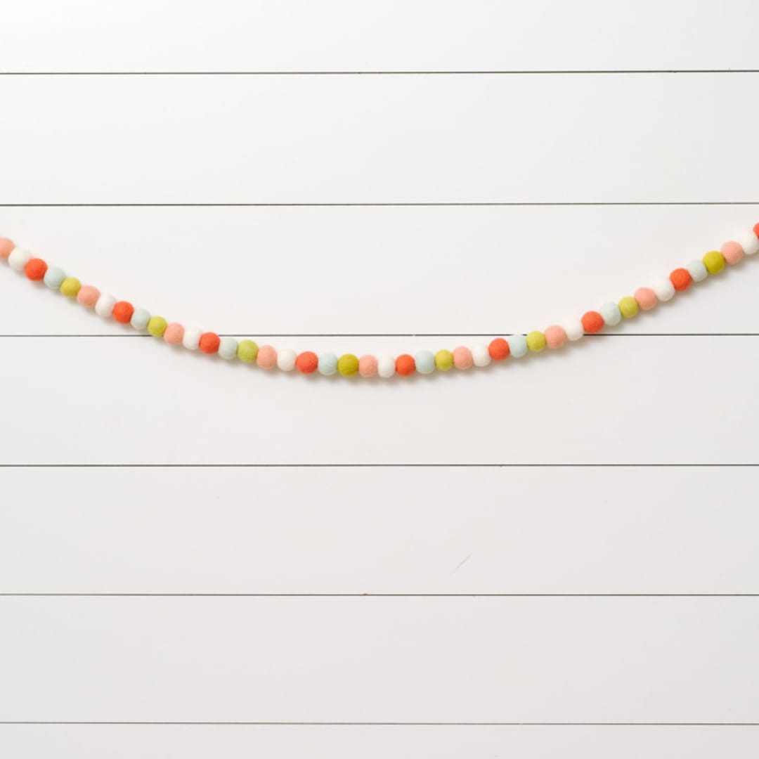 "Wonderland Felt Ball Garland" - Garlands in multicolor by aubry bennion