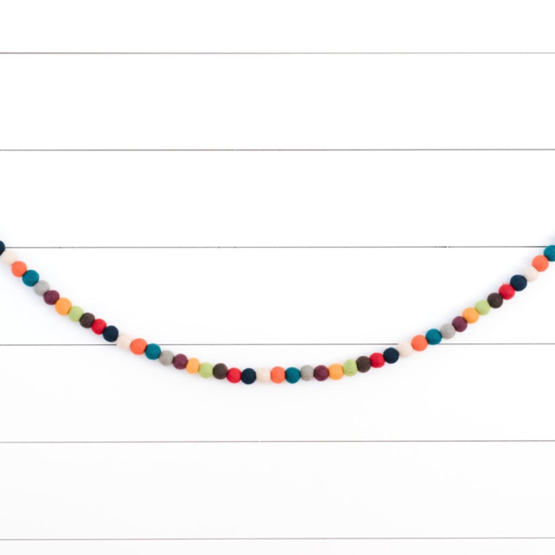 "Scout's Honor Felt Ball Garland" - Garlands in multicolor by aubry bennion
