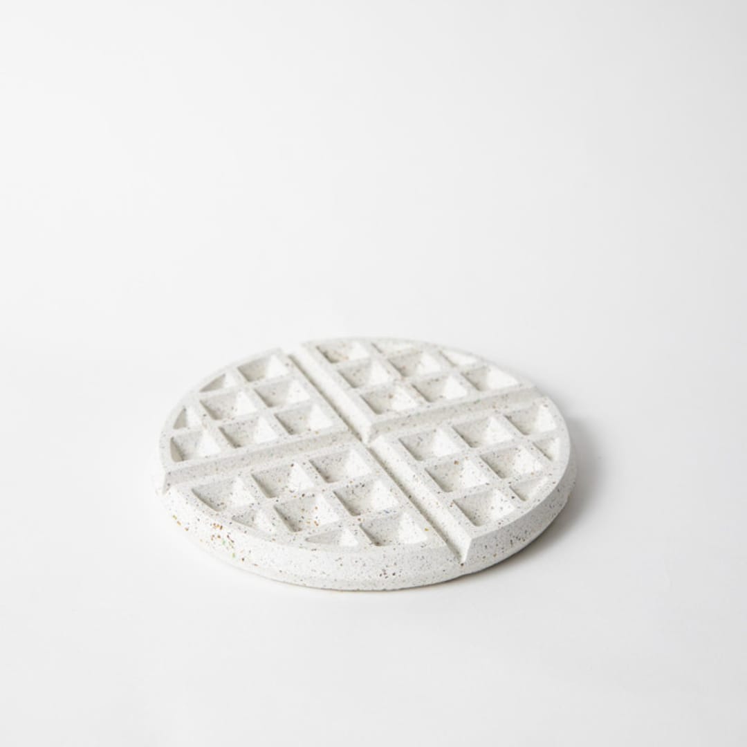 "White Terrazzo Waffle Trivet" - Trivets in white by Pretti.Cool