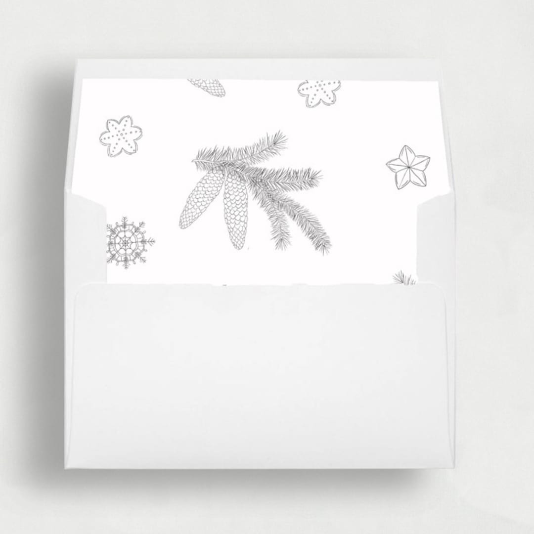 Snowflake Branch | Set of 25 Envelope Liners