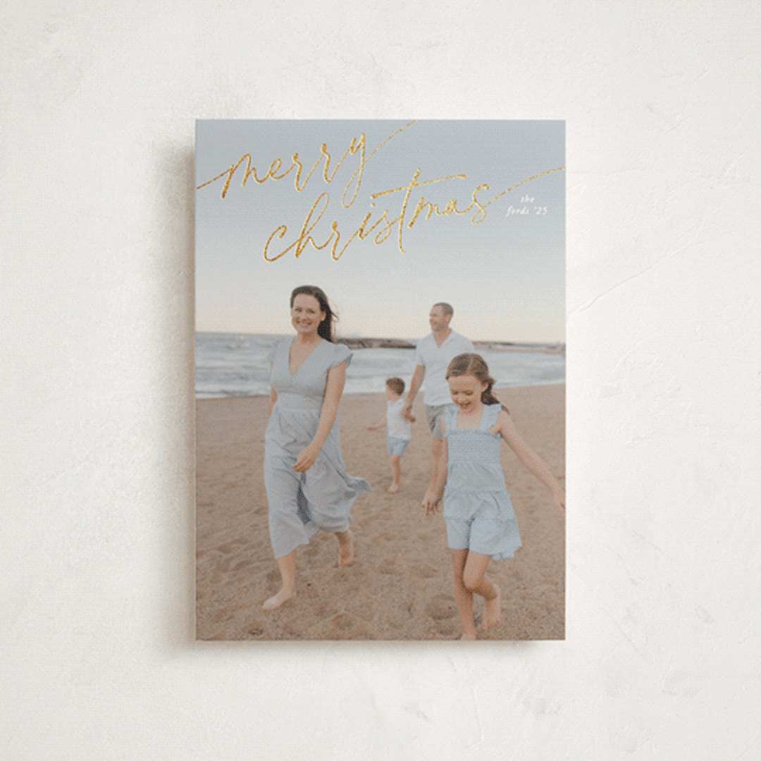 "Jotted Christmas" - Holiday Cards in Sugar Cookie by Julia Hall - Front