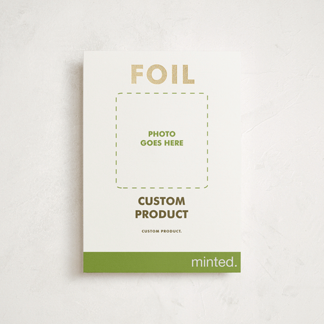 "Portrait Custom" - Holiday Cards in Gold by Minted - Front