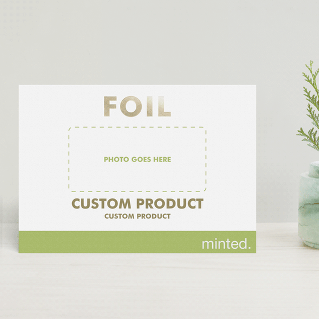 "Landscape Custom" - Holiday Cards in Gold by Minted - Front