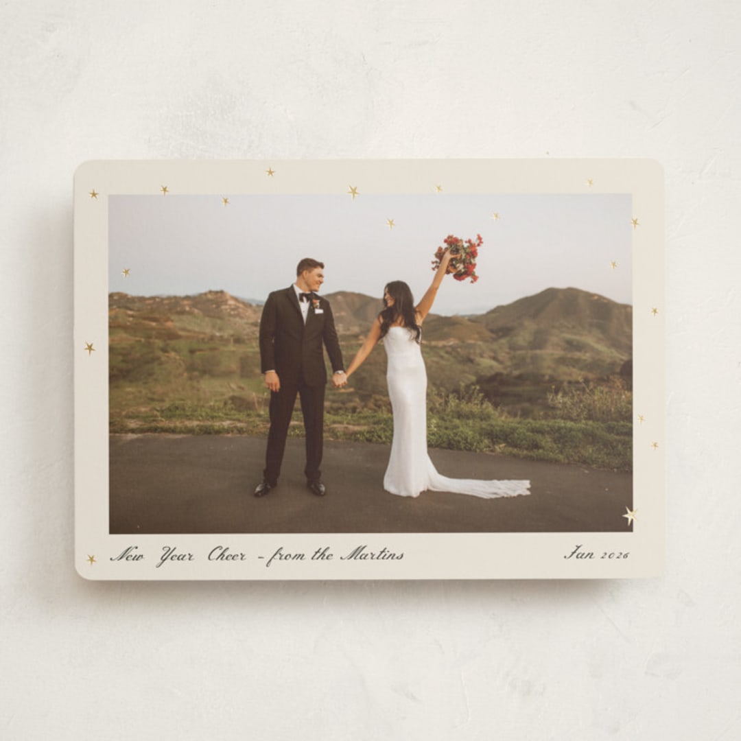 "Star Dust" - Holiday Cards in Cream by Ani Somi - Front