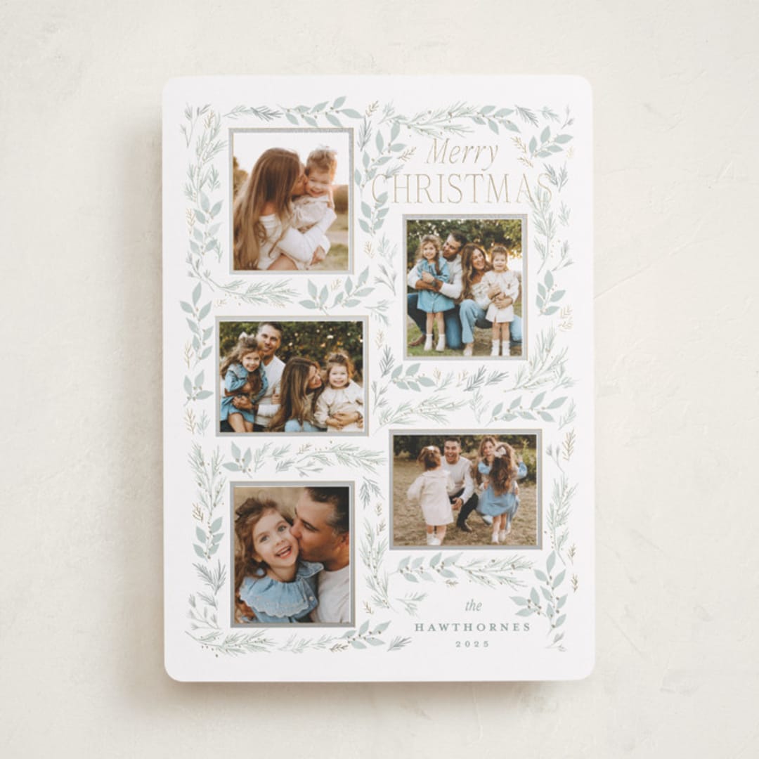 "evergreen gallery" - Holiday Cards in Snow by Rebecca Durflinger - Front