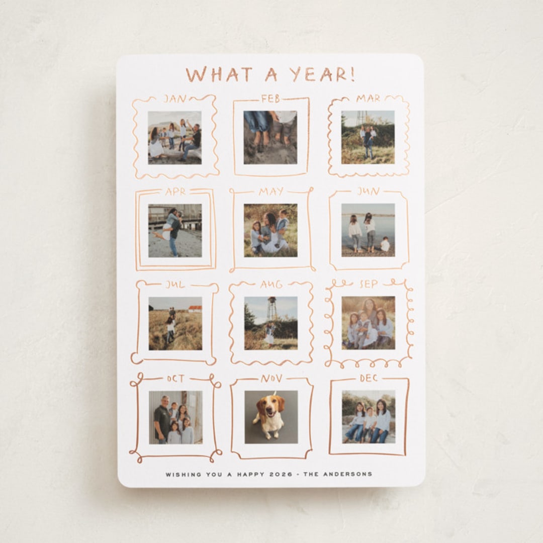 "Year Gallery" - Holiday Cards in Winter by Claudia Orengo - Front