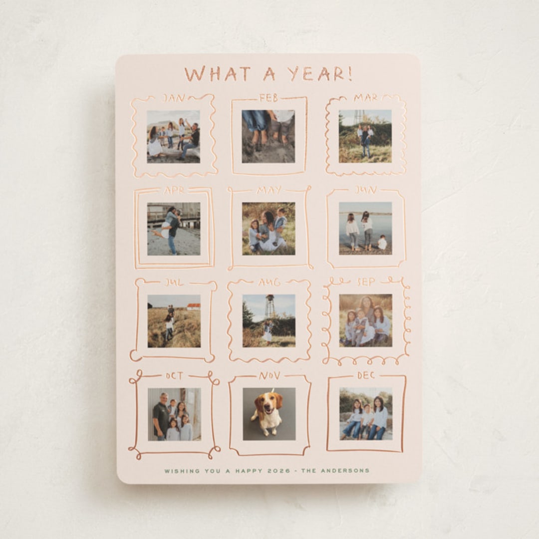 "Year Gallery" - Holiday Cards in Pudding by Claudia Orengo - Front