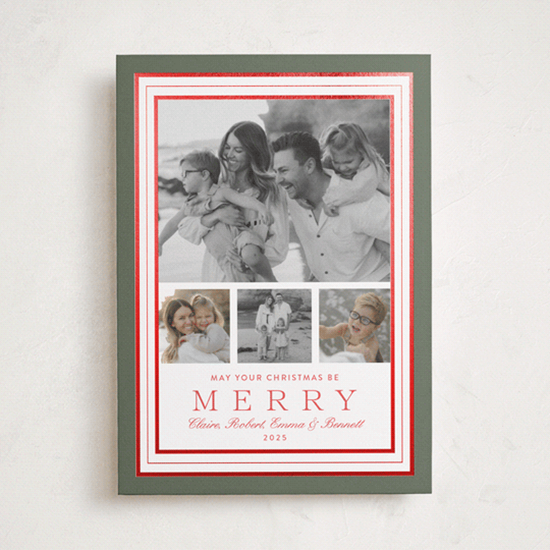 "Favorite Joys" - Holiday Cards in Fir by Alston Foster - Front