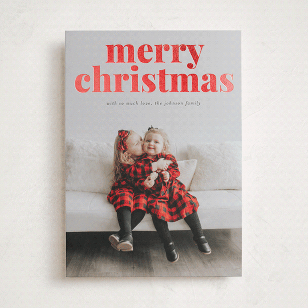 "Merry & Matching" - Holiday Cards in Noir by Carolinne Cruz - Front