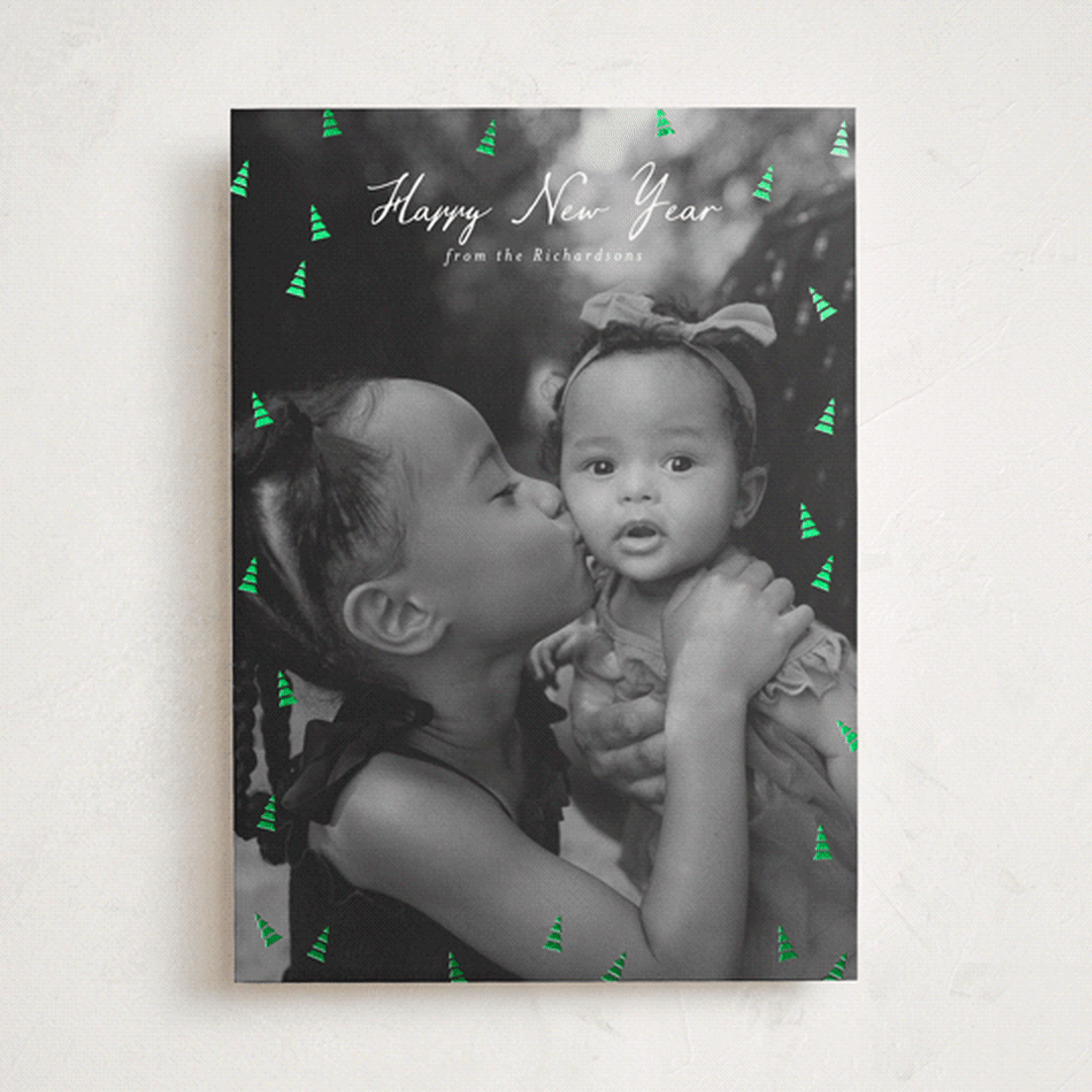 "Tree Lot" - Holiday Cards in Snow by Heather Schertzer - Front