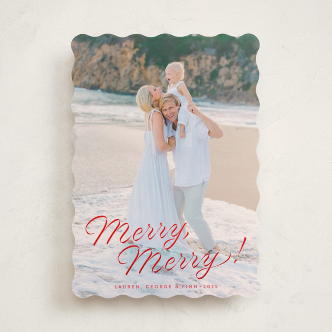"Merry, Merry!" - Holiday Cards in Ruby by Alston Foster - Front