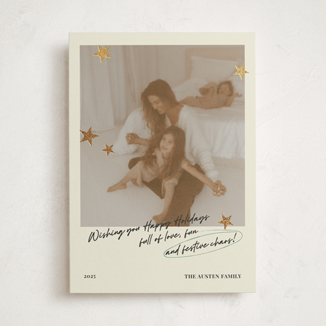 "Messy Christmas" - Holiday Cards in Buttercream by Helena Vitto - Front