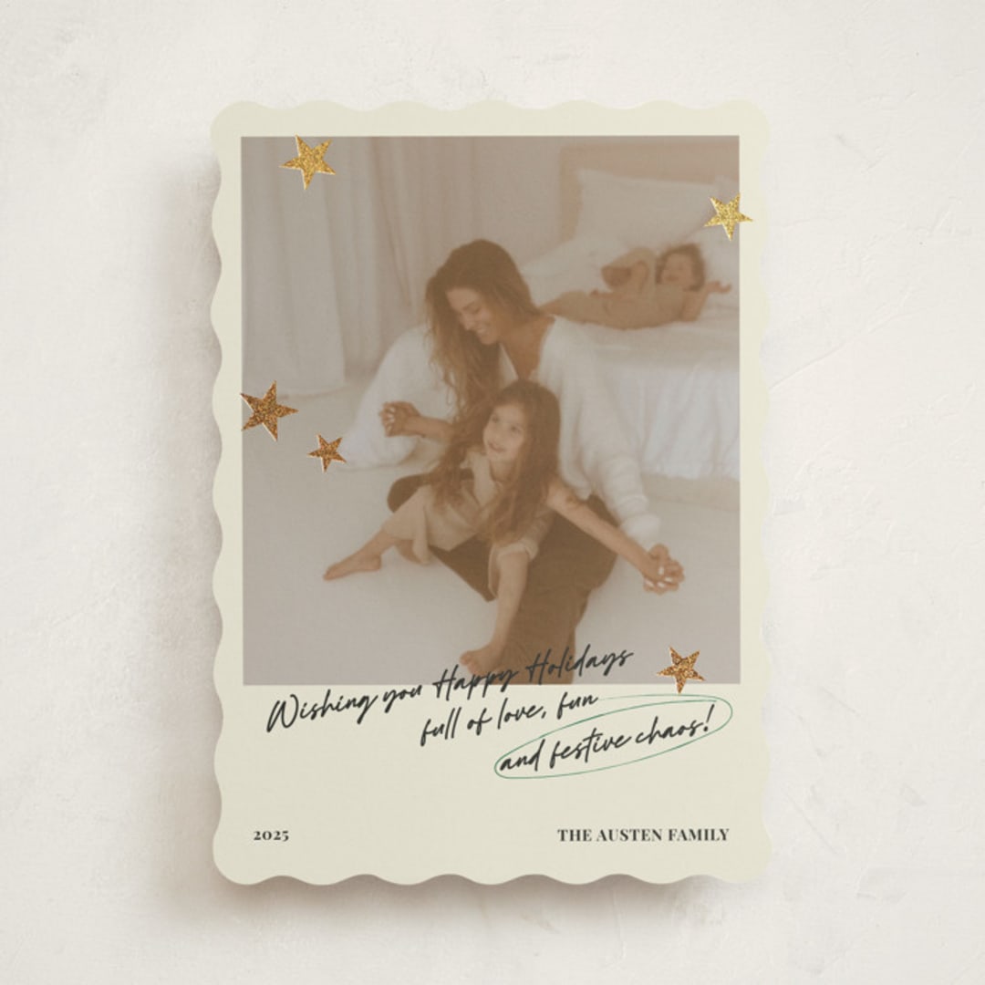 "Messy Christmas" - Holiday Cards in Buttercream by Helena Vitto - Front