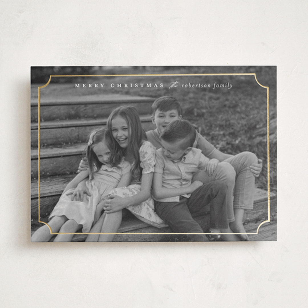 "sweetly framed" - Holiday Cards in Snow by Ellen Schlegelmilch - Front