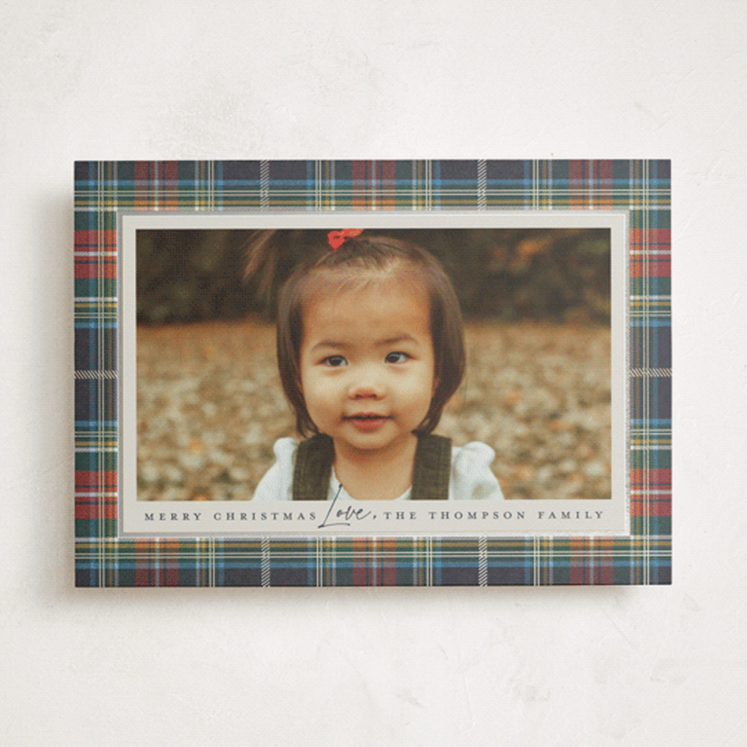 "Tartan" - Holiday Cards in Flannel by Wildfield Paper Co - Front