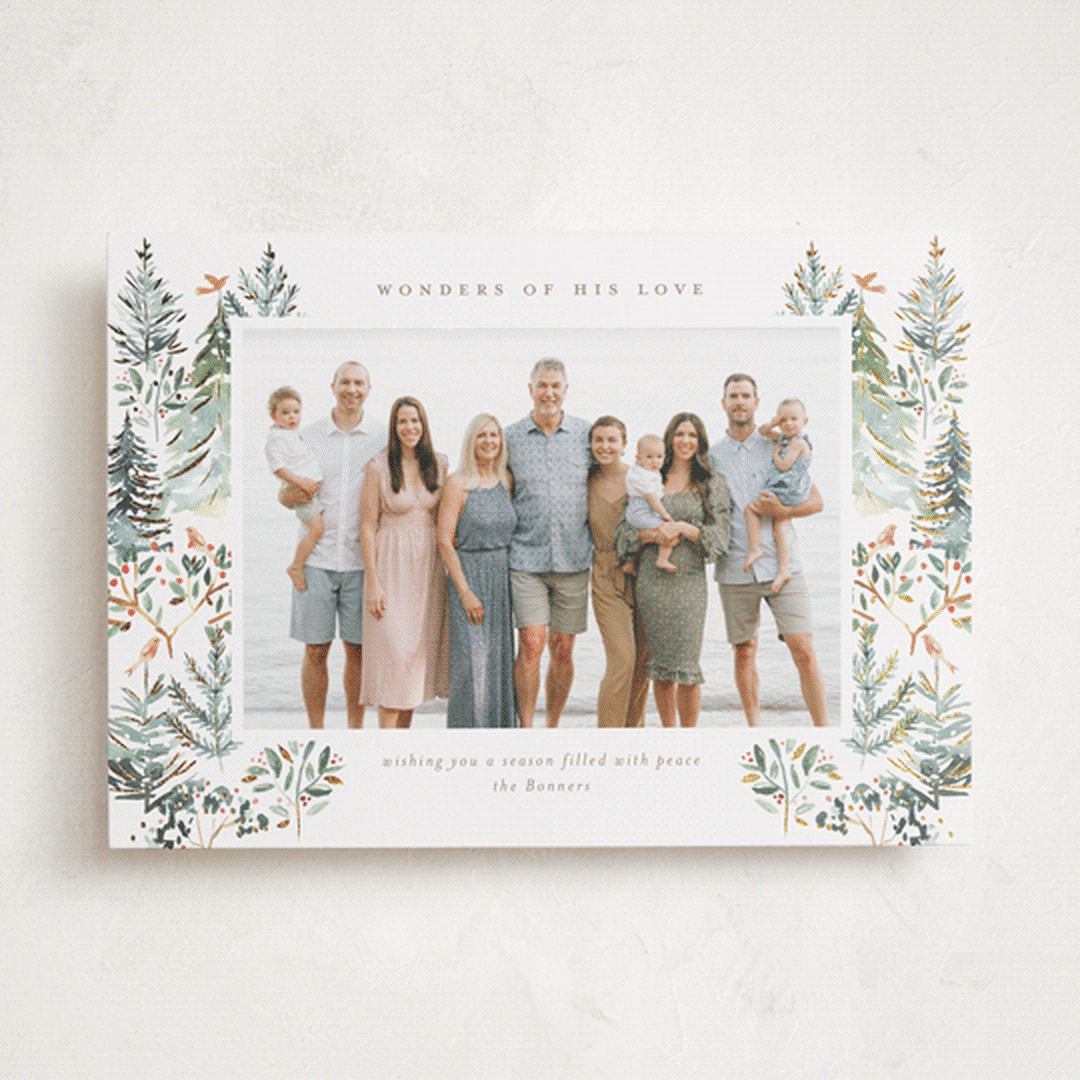 "Heavenly Forest" - Holiday Cards in Moss by Petra Kern - Front