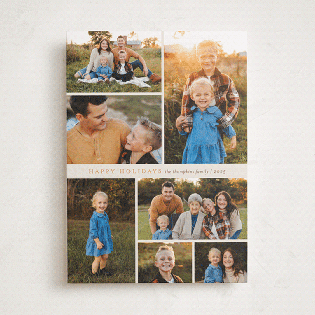 "Septet" - Holiday Cards in Chai by Jessica Williams - Front
