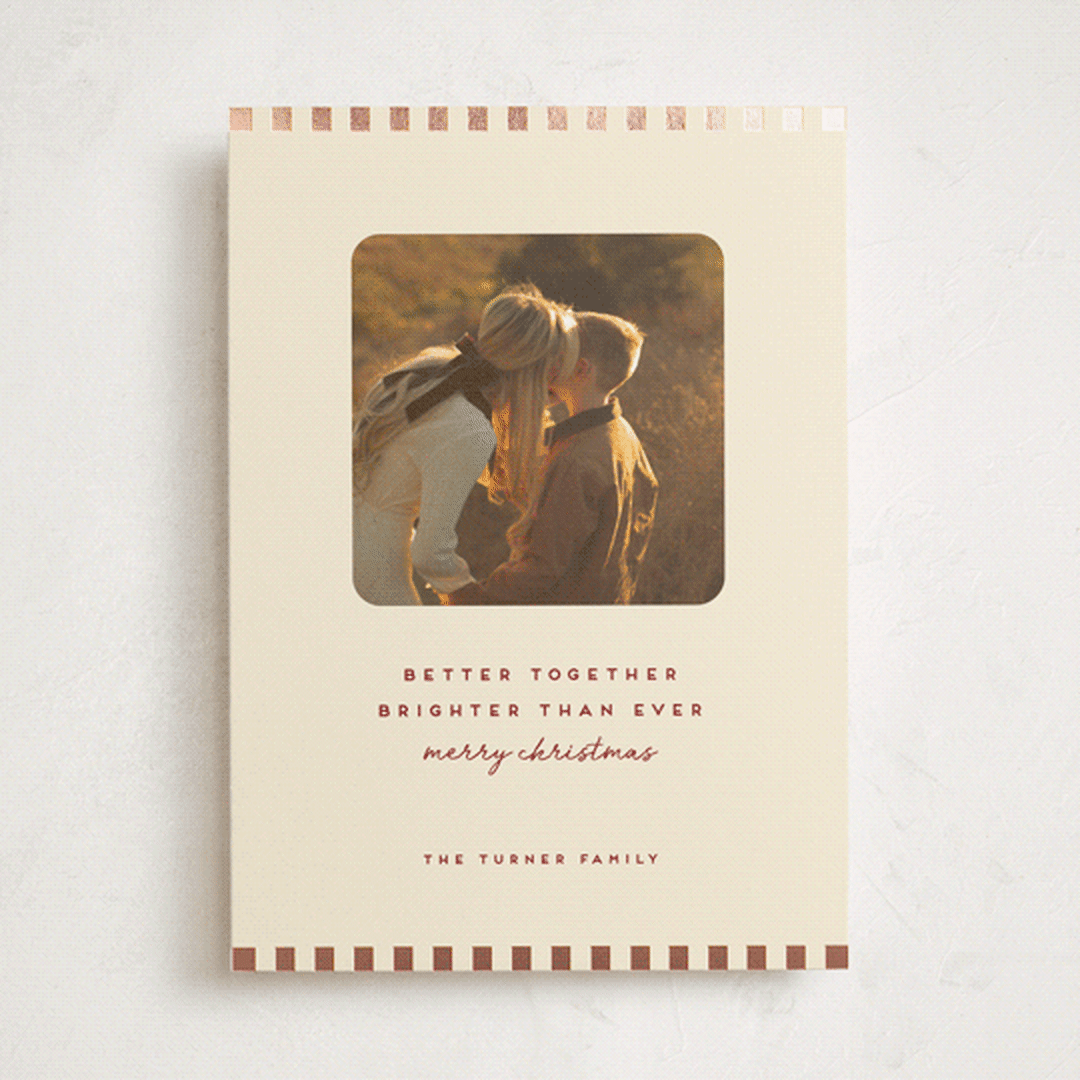 "Brighter Than Ever" - Holiday Cards in Merlot by Kindred Fields - Front