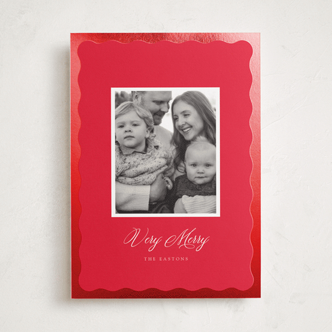 "Velvet" - Holiday Cards in Cardinal by Baumbirdy - Front