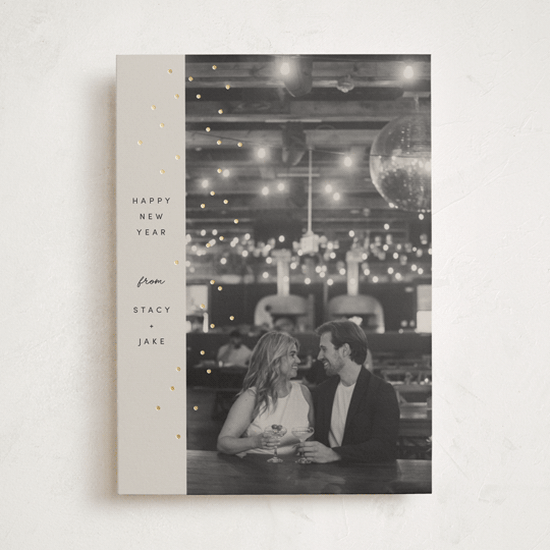 "minimal sparkle" - Holiday Cards in Ecru by Dana Duricekova - Front