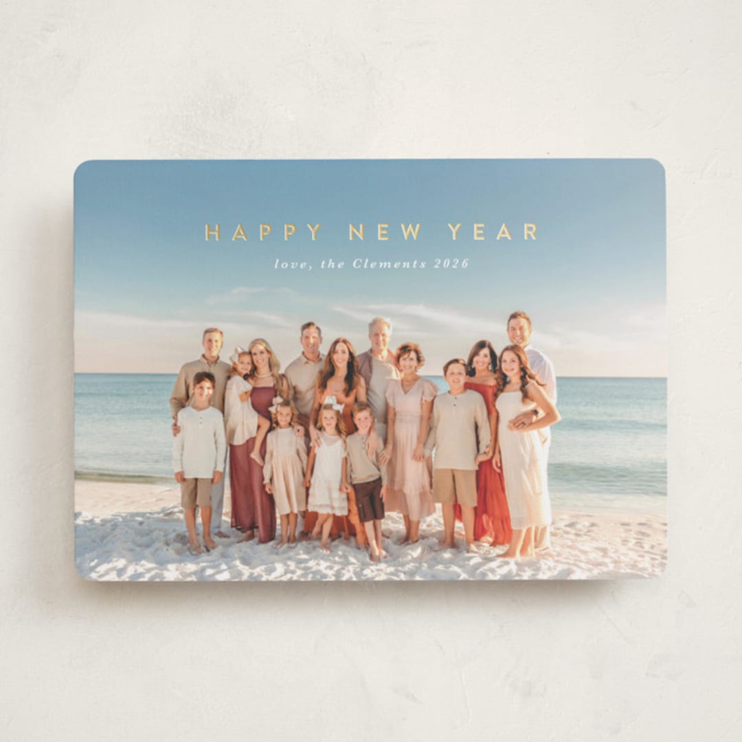 "Minimal Style" - Holiday Cards in Snow by Lucrecia Caporale - Front