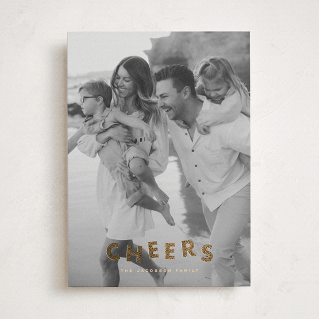 "glitter cheers" - Holiday Cards in Champagne by Ellen Schlegelmilch - Front