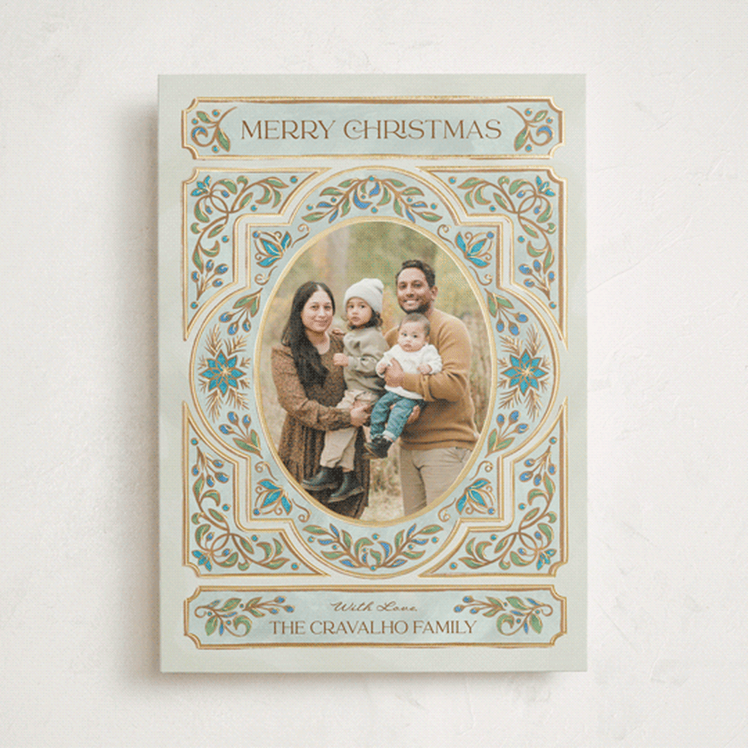 "Gilded Christmas" - Holiday Cards in Juniper by Paper Sun Studio - Front
