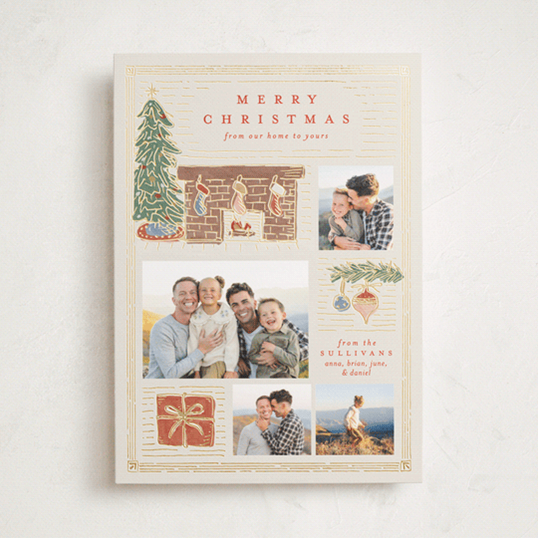 "Tidings of comfort" - Holiday Cards in Eggnog by Amy Kross - Front