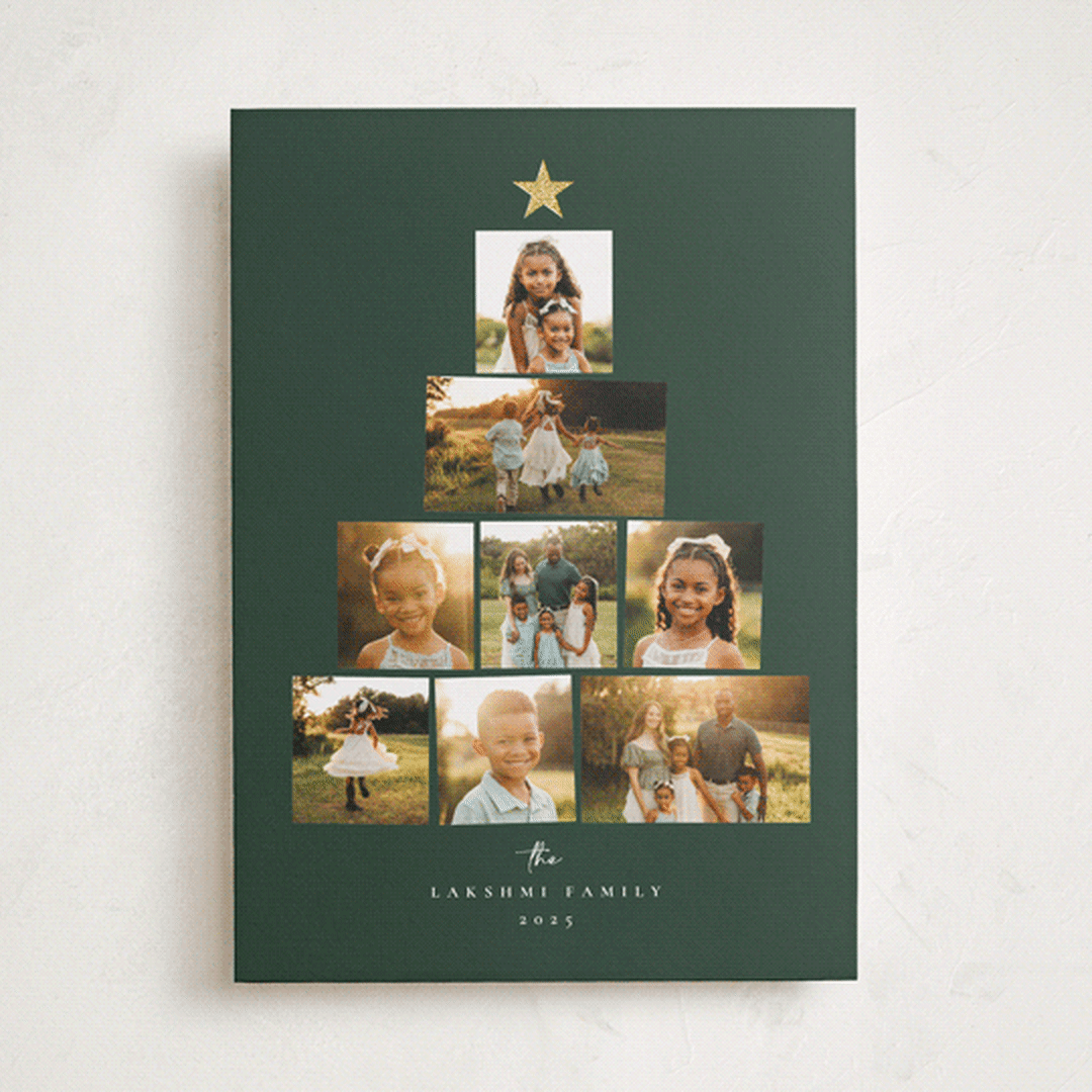 "Starry Tree" - Holiday Cards in Pine by Adelyn T. - Front