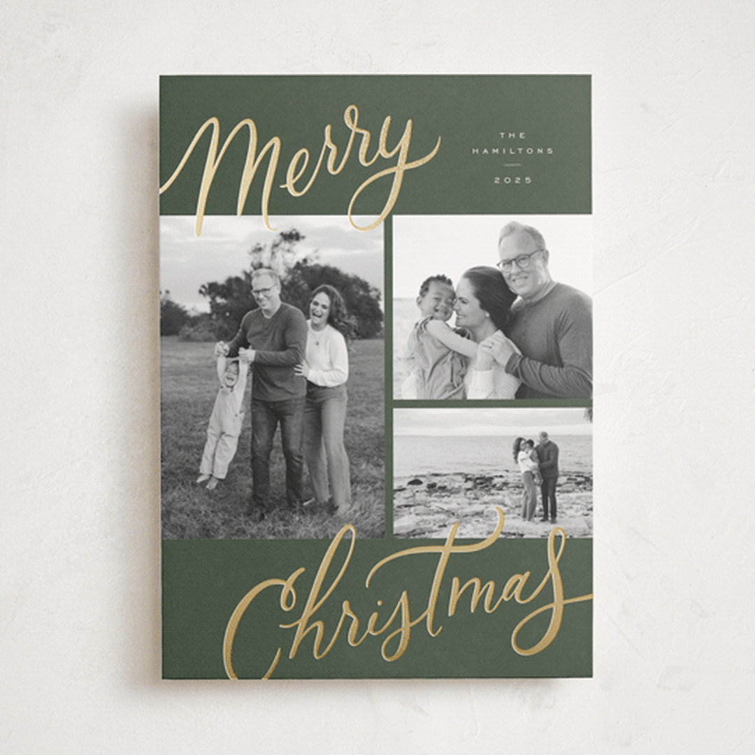 "Christmas Memories" - Holiday Cards in Forest by Wildfield Paper Co - Front
