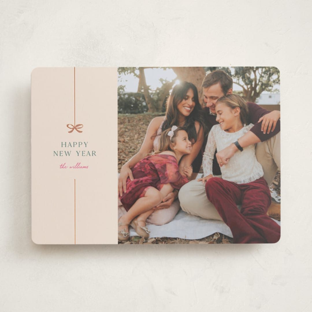 "Bow" - Holiday Cards in Gumdrop by Pixel and Hank - Front