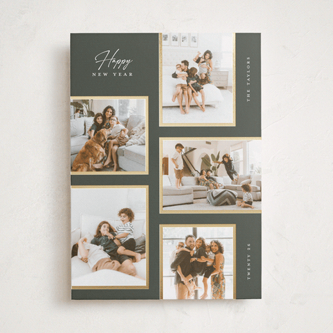 "Gilded Gallery" - Holiday Cards in Pine by Michelle Taylor - Front