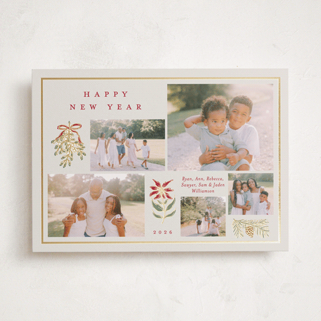 "Classic Bough" - Holiday Cards in Eggnog by Amy Kross - Front