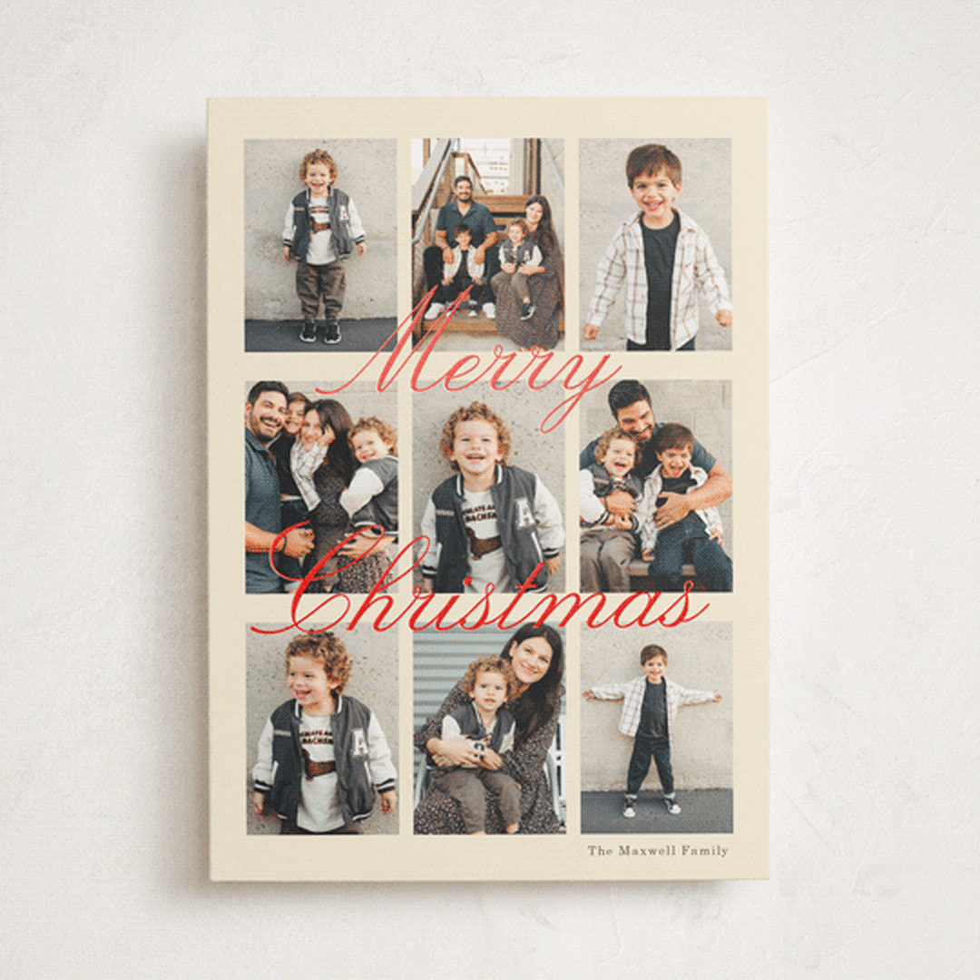 "Season Snapshot" - Holiday Cards in Champagne by Baumbirdy - Front