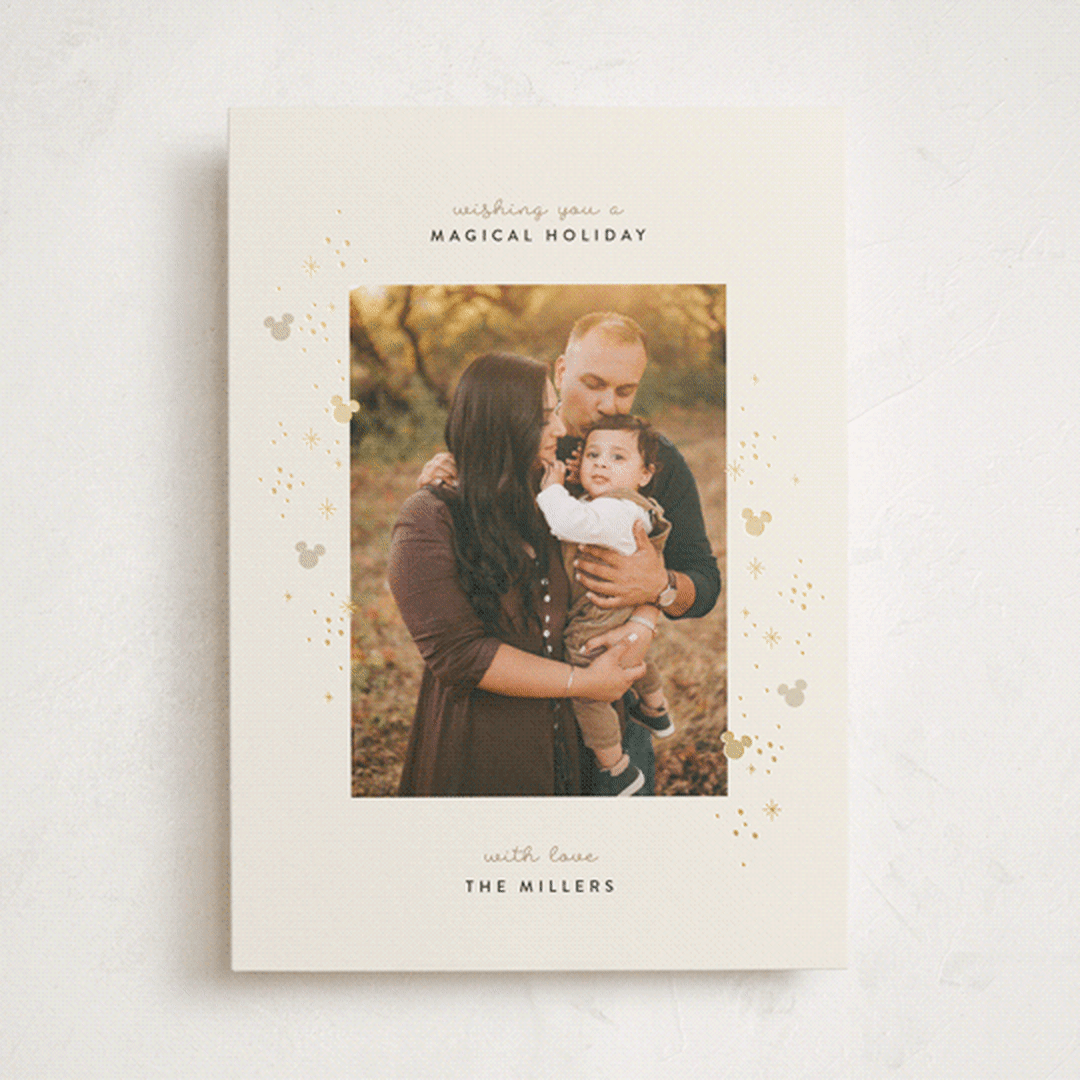 "Disney Mickey Sparkle" - Holiday Cards in Sparkle by Pixel and Hank - Front