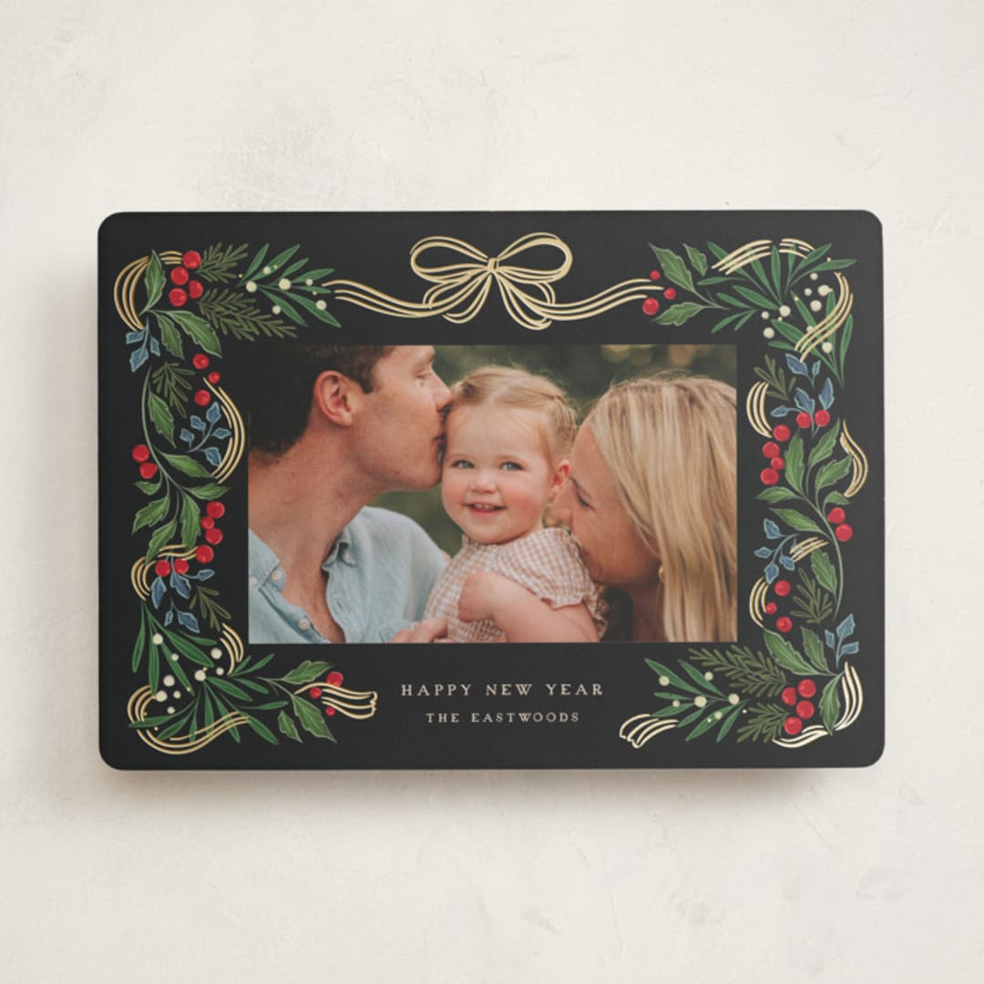 "sparkly holiday ribbon" - Holiday Cards in Orchard by Grae - Front