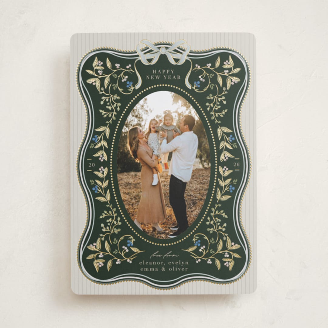 "Waves of Greenery" - Holiday Cards in Verdant by Ana de Sousa - Front