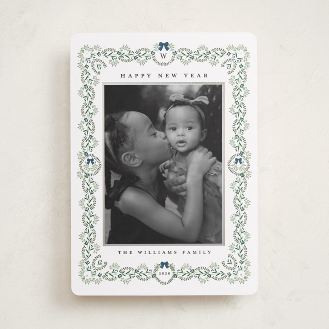 "Detailed" - Holiday Cards in Blue Spruce by Susan Moyal - Front