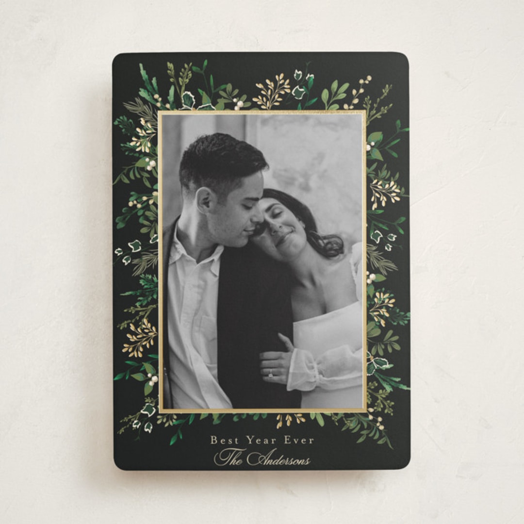 "Framed Botanicals" - Holiday Cards in Wreath by Susan Moyal - Front