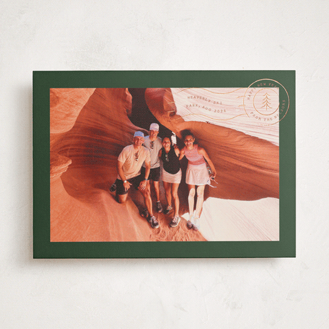 "Vacation Postcard" - Holiday Cards in Forest by Amy Payne - Front