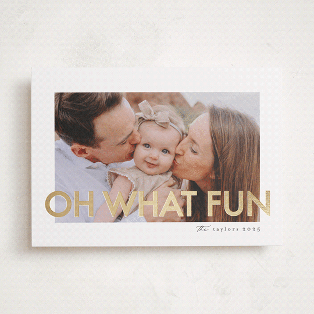 "So much fun" - Holiday Cards in Snow by Karidy Walker - Front