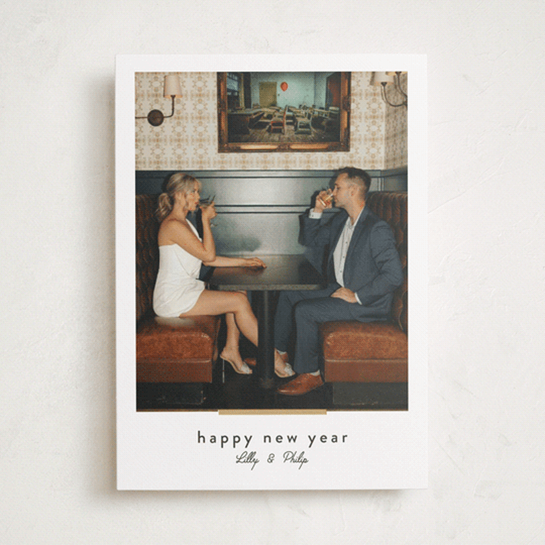 "Moderne" - Holiday Cards in Cinder by Melanie Kosuge - Front