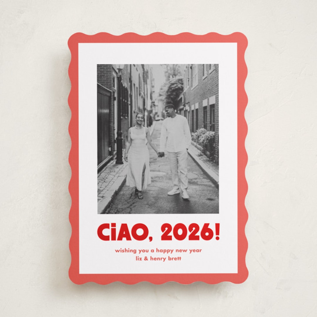 "Trattoria" - Holiday Cards in Tomato by Megan Davis - Front